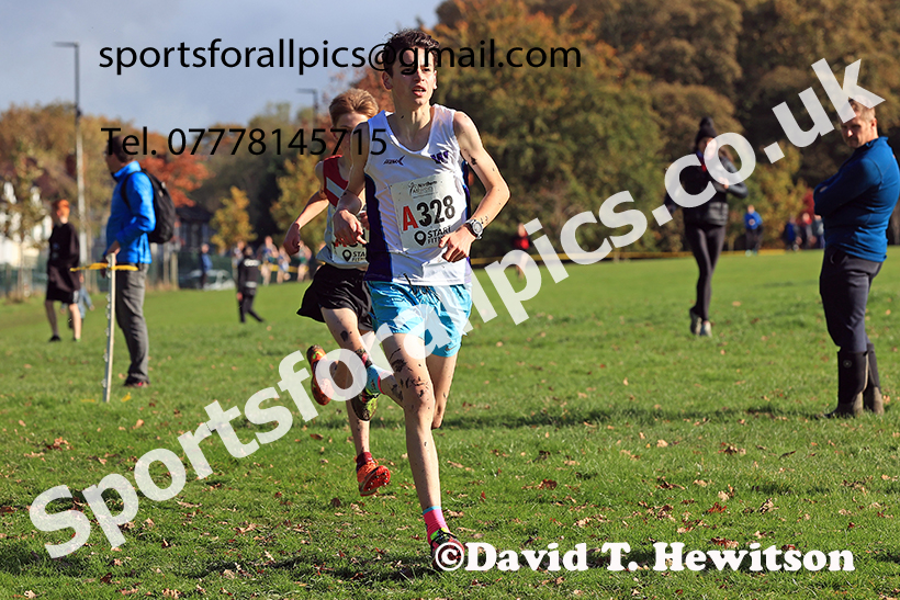 Boys under-15s, 2024 Northern Cross Country Relays, Graves Park, Sheffield.   Photo: David T. Hewitson/Sports for All Pics